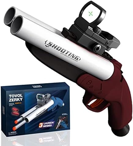 Double Barrel Schrotflinte Spielzeug - Ejecting Shell + Double Shoot + Kinder ab 8 + Spiel + #Sicherheitstag