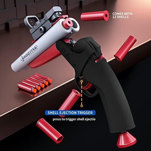Double Barrel Schrotflinte Spielzeug - Ejecting Shell + Double Shoot + Kinder ab 8 + Spiel + #Sicherheitstag