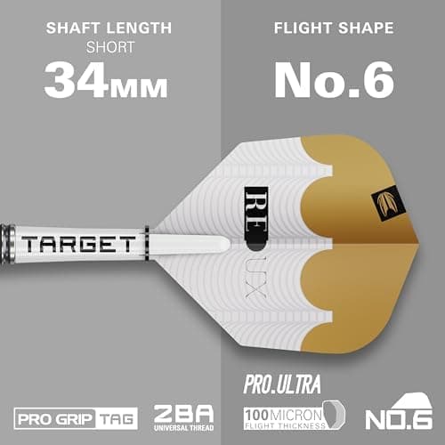 PROMIERTarget Darts Redux-Softdarts Dartpfeil-Set 18 g | 90-%-Tungsten | Pro Grip Schäfte | Pro Ultra Flights | Pixel-Po