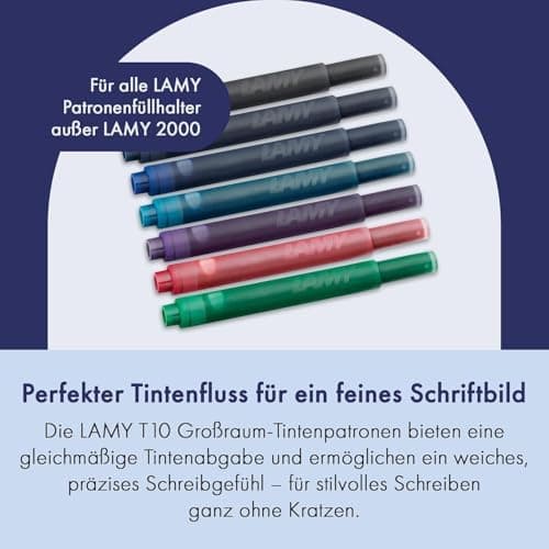 LAMY T10 2er Set löschbare Tintenpatronen mit großem Tintenvorrat - für Professionellen - Ideal für Schreibarbeit im Bür