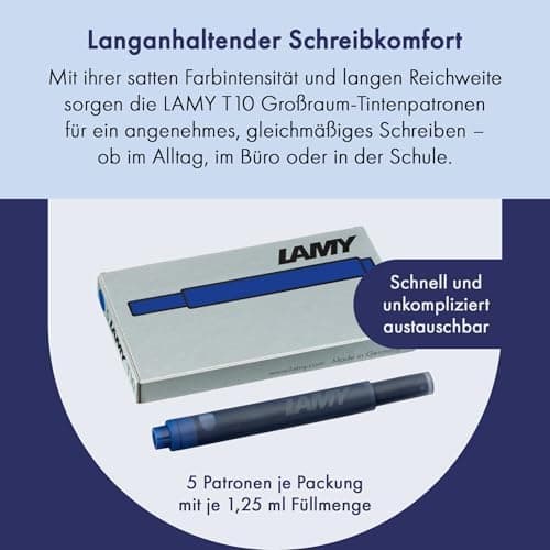 LAMY T10 2er Set löschbare Tintenpatronen mit großem Tintenvorrat - für Professionellen - Ideal für Schreibarbeit im Bür