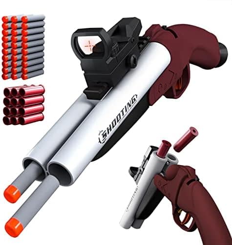 Double Barrel Schrotflinte Spielzeug - Ejecting Shell + Double Shoot + Kinder ab 8 + Spiel + #Sicherheitstag