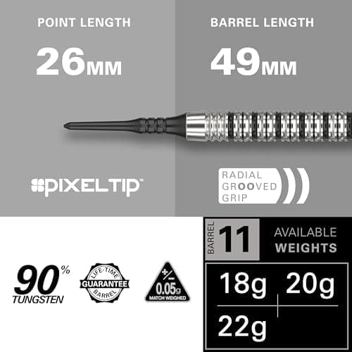 Target Darts EXO Edition - Professionelle Soft Tip Darts, Pixel Tip mit Pro Grip Schäfte für Erwachsene, Ideal für Wettb