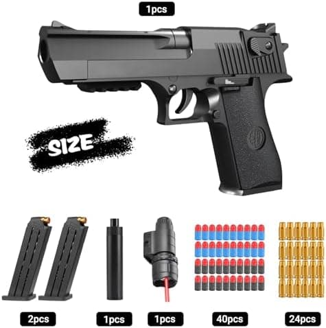 Sicherheits-Schaumstoff-Blaster Toy Gun für 14+, Soft Foam Bullet Blaster Toy zur Sicherheitstraining-Simulation, Schaum
