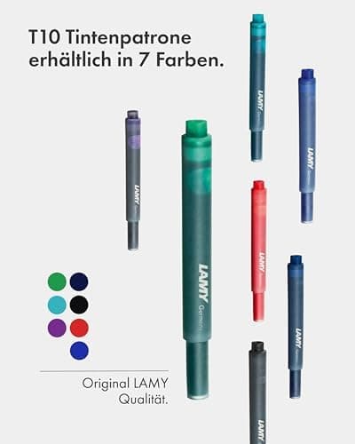 LAMY T10 2er Set löschbare Tintenpatronen mit großem Tintenvorrat - für Professionellen - Ideal für Schreibarbeit im Bür