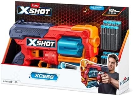 XSHOT Excel Xcess Schaumstoffdart-Blaster für взрослые bei Haus- und Partyveranstaltungen mit 16 Darts