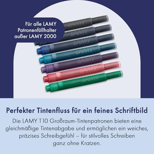 LAMY T10 2er Set löschbare Tintenpatronen mit großem Tintenvorrat - für Professionellen - Ideal für Schreibarbeit im Bür