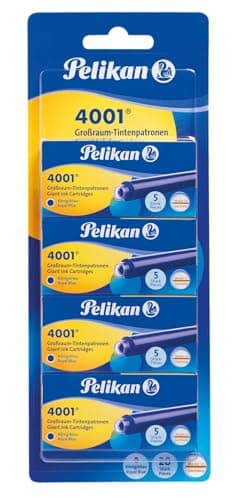 Pelikan Tintenpatronen 4001 königsblau - 20 Stück Etui´S mit Großraum-Patronen