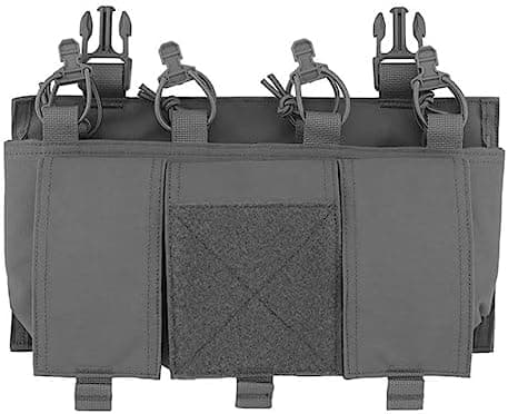 Taktisch Quad 5.56 Magazin GP Pouch AR 15 MAG Frontplatte Airsoft Zubehör Jagdweste Tasche Fast Don/DOFF Shock Cord