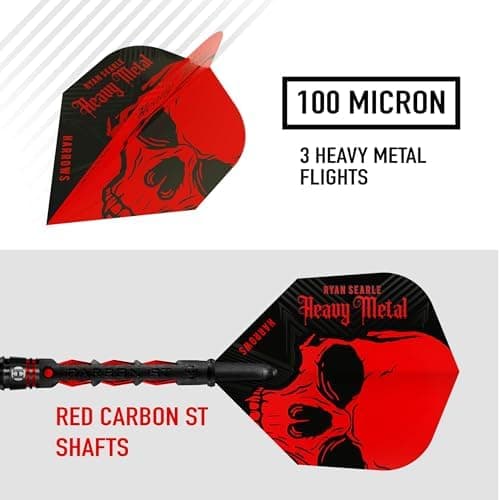 Pro Darts Harrows Ryan Searle Heavy Metal Dartpfeile Spieler-Darts-Set 90% Wolframstahlspitze