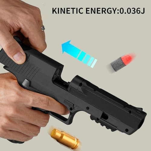 Sicherheits-Schaumstoff-Blaster Toy Gun für 14+, Soft Foam Bullet Blaster Toy zur Sicherheitstraining-Simulation, Schaum
