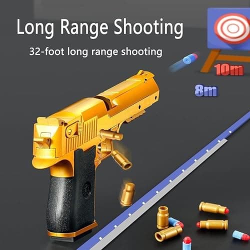 Sicherheits-Schaumstoff-Blaster Toy Gun für 14+, Soft Foam Bullet Blaster Toy zur Sicherheitstraining-Simulation, Schaum