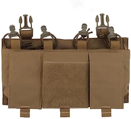 Taktisch Quad 5.56 Magazin GP Pouch AR 15 MAG Frontplatte Airsoft Zubehör Jagdweste Tasche Fast Don/DOFF Shock Cord