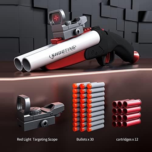 Double Barrel Schrotflinte Spielzeug - Ejecting Shell + Double Shoot + Kinder ab 8 + Spiel + #Sicherheitstag