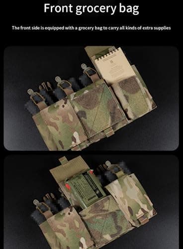 Taktisch Quad 5.56 Magazin GP Pouch AR 15 MAG Frontplatte Airsoft Zubehör Jagdweste Tasche Fast Don/DOFF Shock Cord