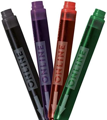 ONLINE Kompatible LAMY Tintenpatronen blau, Universal Patrice, löschbar, für Füllhalter & Tintenroller - Vorteilspack Ko
