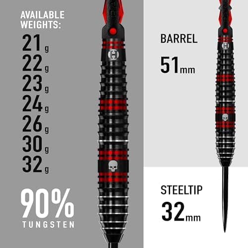 Pro Darts Harrows Ryan Searle Heavy Metal Dartpfeile Spieler-Darts-Set 90% Wolframstahlspitze