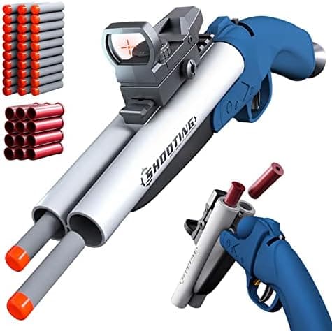 Double Barrel Schrotflinte Spielzeug - Ejecting Shell + Double Shoot + Kinder ab 8 + Spiel + #Sicherheitstag
