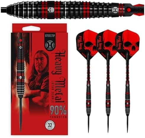 Pro Darts Harrows Ryan Searle Heavy Metal Dartpfeile Spieler-Darts-Set 90% Wolframstahlspitze