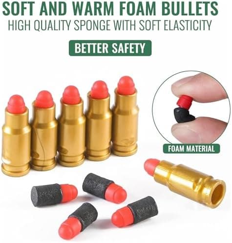 Sicherheits-Schaumstoff-Blaster Toy Gun für 14+, Soft Foam Bullet Blaster Toy zur Sicherheitstraining-Simulation, Schaum