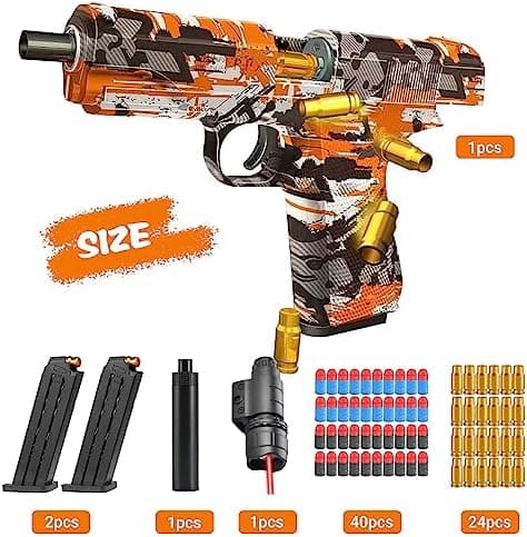 Sicherheits-Schaumstoff-Blaster Toy Gun für 14+, Soft Foam Bullet Blaster Toy zur Sicherheitstraining-Simulation, Schaum