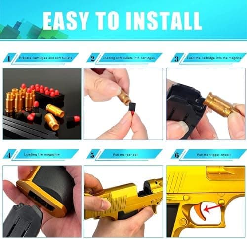 Sicherheits-Schaumstoff-Blaster Toy Gun für 14+, Soft Foam Bullet Blaster Toy zur Sicherheitstraining-Simulation, Schaum