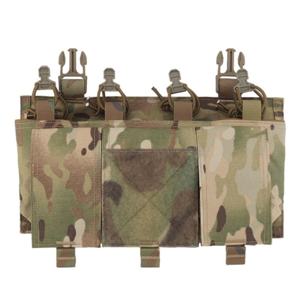 Taktisch Quad 5.56 Magazin GP Pouch AR 15 MAG Frontplatte Airsoft Zubehör Jagdweste Tasche Fast Don/DOFF Shock Cord