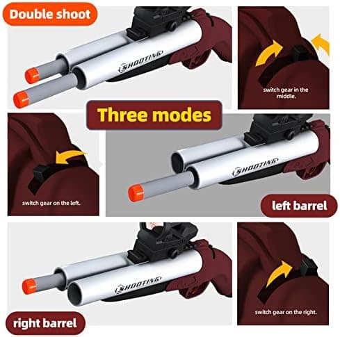 Double Barrel Schrotflinte Spielzeug - Ejecting Shell + Double Shoot + Kinder ab 8 + Spiel + #Sicherheitstag
