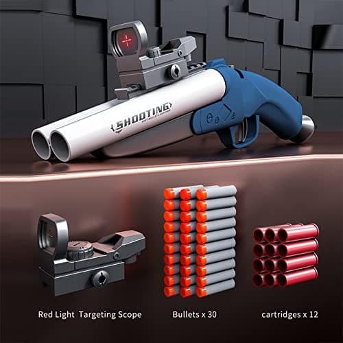 Double Barrel Schrotflinte Spielzeug - Ejecting Shell + Double Shoot + Kinder ab 8 + Spiel + #Sicherheitstag