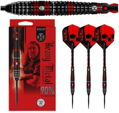 Pro Darts Harrows Ryan Searle Heavy Metal Dartpfeile Spieler-Darts-Set 90% Wolframstahlspitze