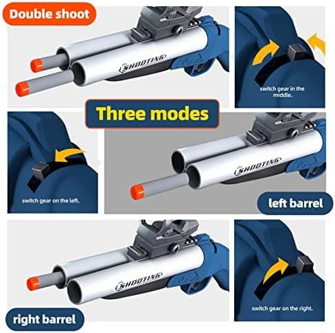 Double Barrel Schrotflinte Spielzeug - Ejecting Shell + Double Shoot + Kinder ab 8 + Spiel + #Sicherheitstag