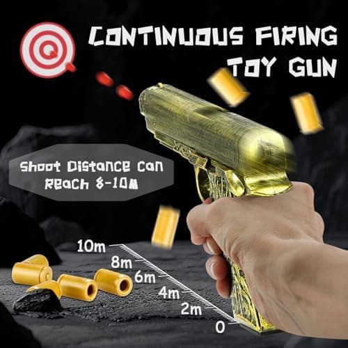 Spielzeug Pistolen für Kinder - Gold Gravur Vintage Blaster, realistisch für 14+ Jahre, perfektes Geburtagsgeschenk mit
