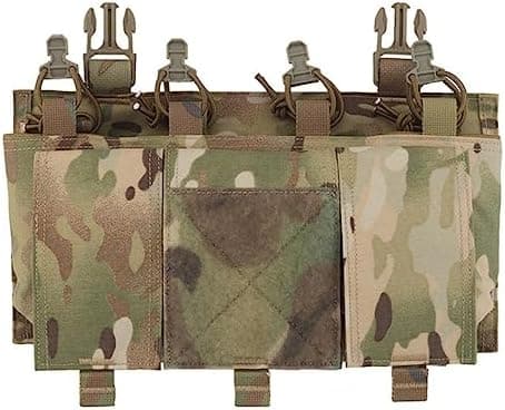Taktisch Quad 5.56 Magazin GP Pouch AR 15 MAG Frontplatte Airsoft Zubehör Jagdweste Tasche Fast Don/DOFF Shock Cord