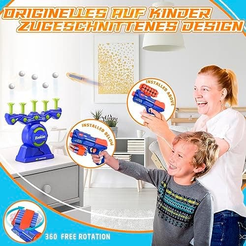 Zookao Hover Spielzeug Pistole Nerf Gun Zielscheibe - Ideal für Kinder ab 6 Jahren - Indoor & Outdoor Spiele - Weihnacht