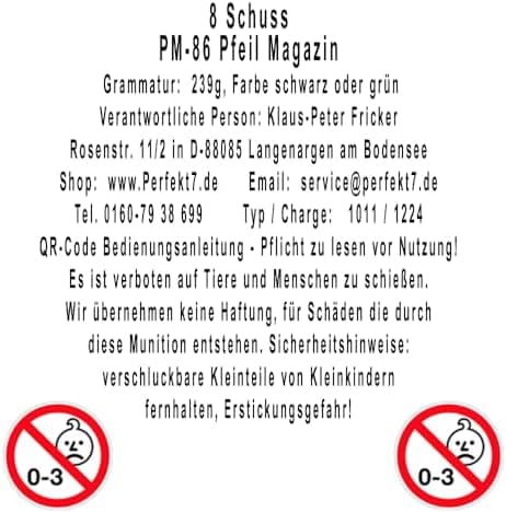 Cobra 8 Pfeil Magazin PM-86 Repetiermagazin für Cobra Boomerang - Top-Sicherheit und Zuverlässigkeit - PM-86