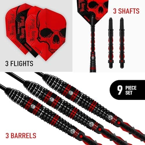 Pro Darts Harrows Ryan Searle Heavy Metal Dartpfeile Spieler-Darts-Set 90% Wolframstahlspitze