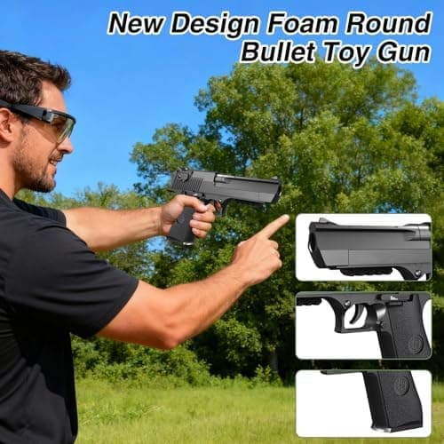 Sicherheits-Schaumstoff-Blaster Toy Gun für 14+, Soft Foam Bullet Blaster Toy zur Sicherheitstraining-Simulation, Schaum