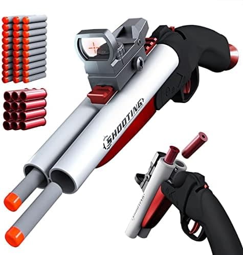 Double Barrel Schrotflinte Spielzeug - Ejecting Shell + Double Shoot + Kinder ab 8 + Spiel + #Sicherheitstag