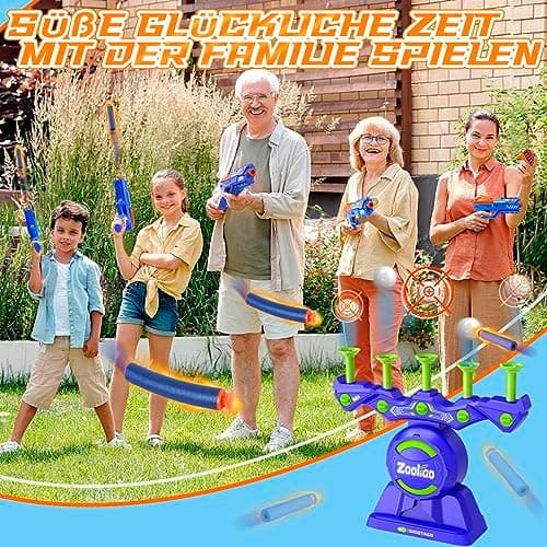 Zookao Hover Spielzeug Pistole Nerf Gun Zielscheibe - Ideal für Kinder ab 6 Jahren - Indoor & Outdoor Spiele - Weihnacht