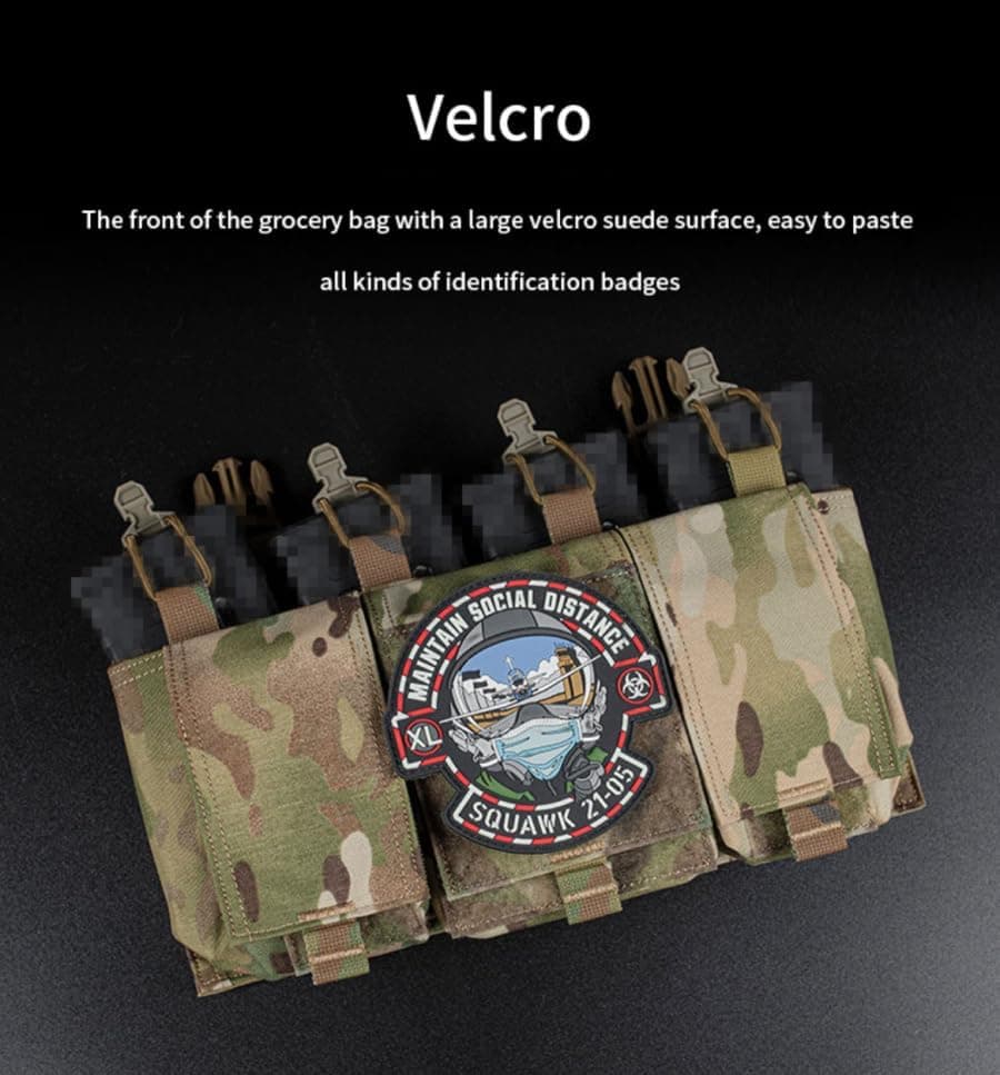 Taktisch Quad 5.56 Magazin GP Pouch AR 15 MAG Frontplatte Airsoft Zubehör Jagdweste Tasche Fast Don/DOFF Shock Cord