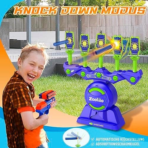 Zookao Hover Spielzeug Pistole Nerf Gun Zielscheibe - Ideal für Kinder ab 6 Jahren - Indoor & Outdoor Spiele - Weihnacht