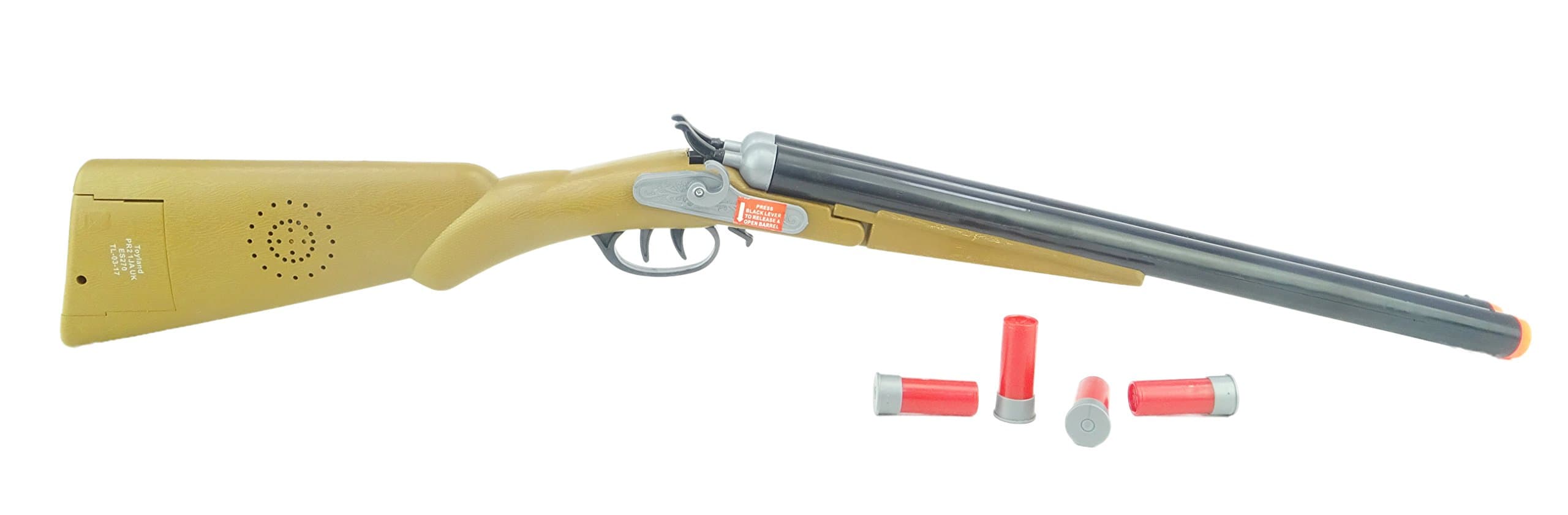 Toyland® Western Schrotflinte 75cm mit Sound-Effekt und Auswerfen Shells für Kinder bei Spielabo Tage und Abende mit Fli