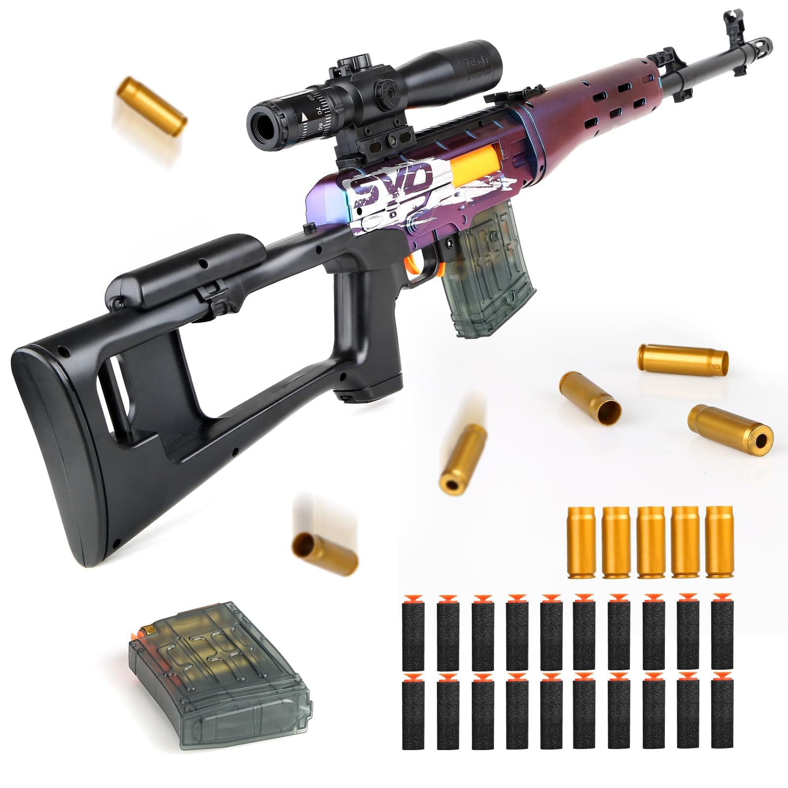 Spielzeug Pistole Kinder + Farbwechselnde Kinder Spielzeugwaffen + Schaumstoff-Blaster Pistole + Toy Guns with Soft Foam
