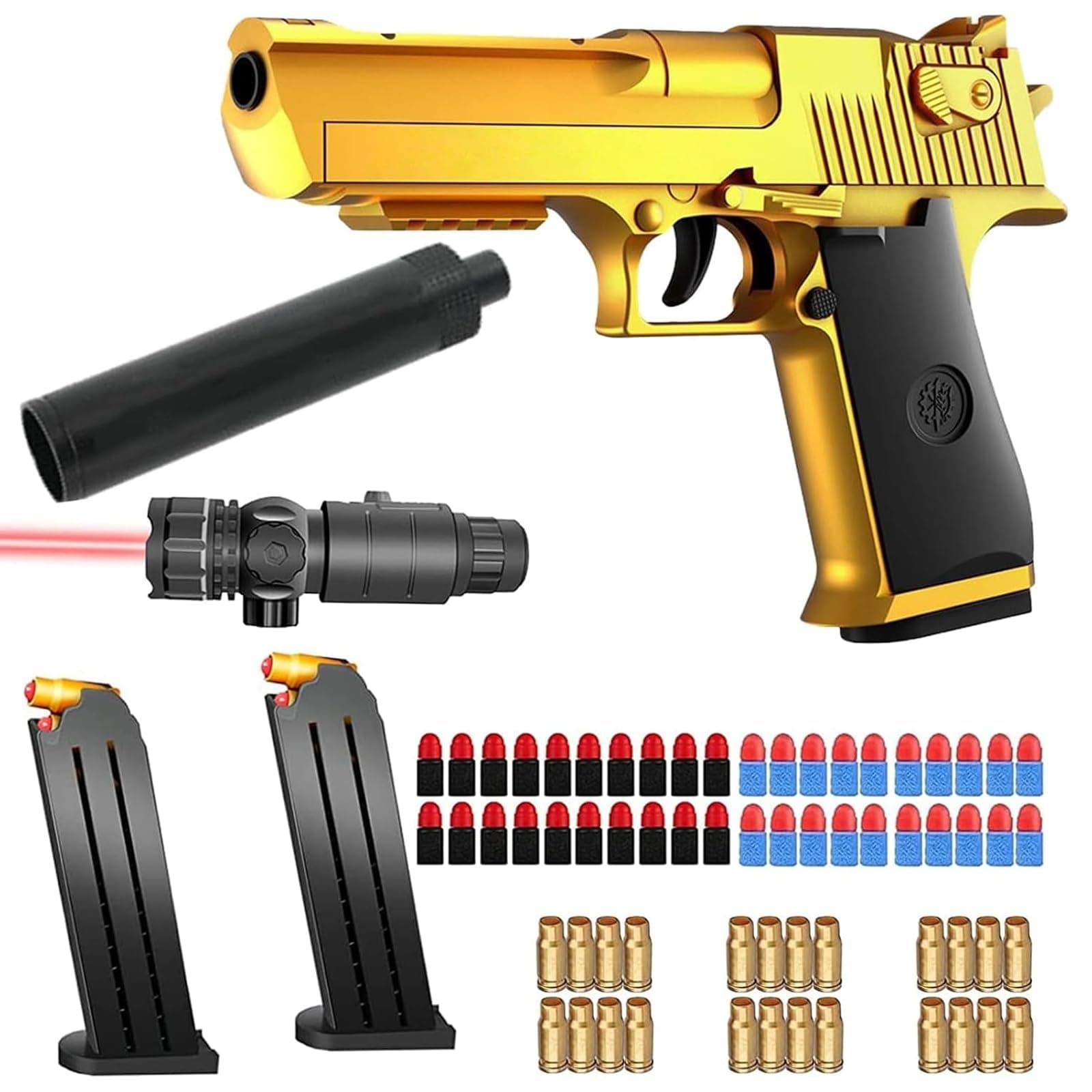 Sicherheits-Schaumstoff-Blaster Toy Gun für 14+, Soft Foam Bullet Blaster Toy zur Sicherheitstraining-Simulation, Schaum