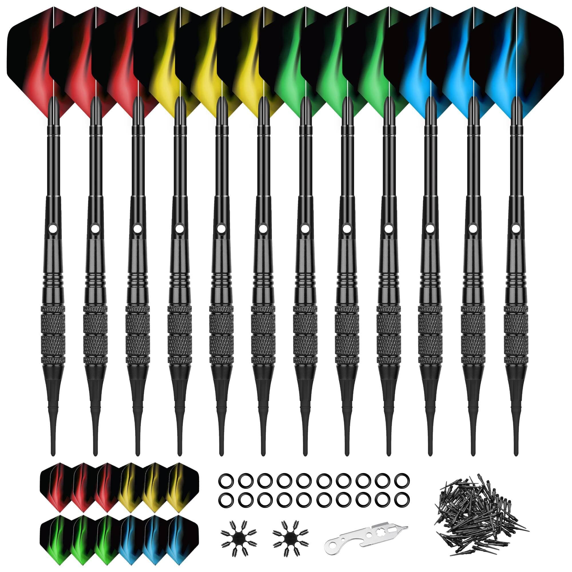 Elektronische Dartscheibe Dartpfeile 12 Stück Soft Darts Pfeile Set 18 Gramm ProfiSoft Dartpfeile
| Soft Darts Pfeile S
